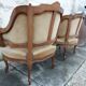 Paire de fauteuils corbeille louis XV en Noyer sculpté
