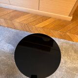 Tempo black pedestal table from Zanotta
