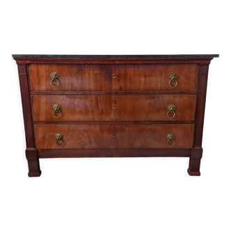 Mahogany Empire chest of drawers