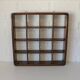 Vintage wooden wall knick knack shelf / shadow box / Gianfranco Frattini
