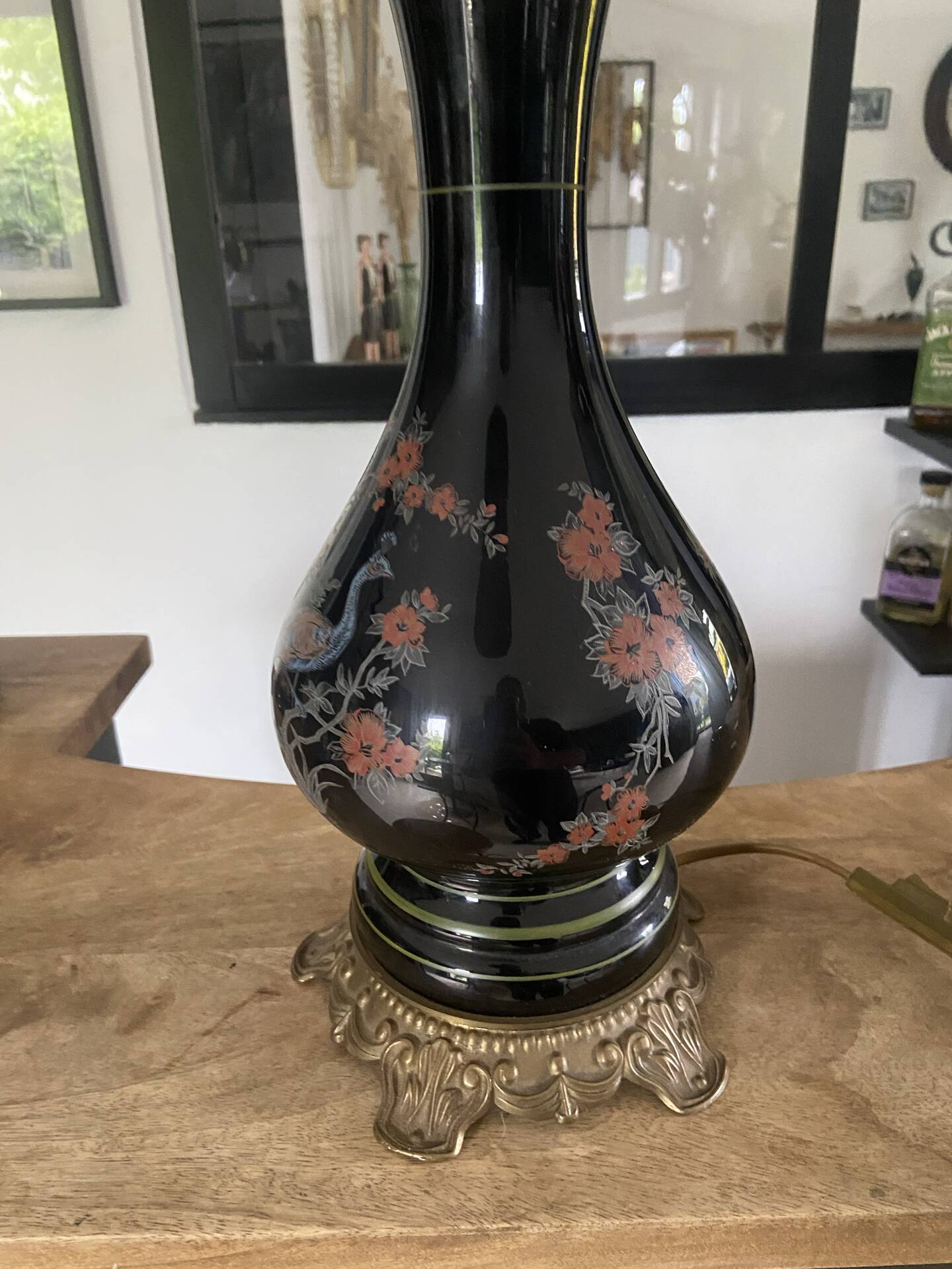 Large ceramic lamp from the Napoleon III period.