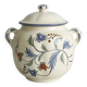 Ceramic condiment pot, hand painted sugar pot