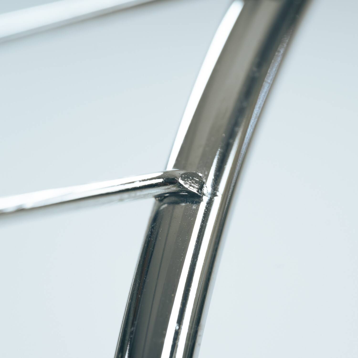 set of 4 Italian Wire Chairs, Chrome & Metallic Thread, 1974