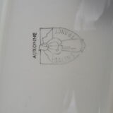 6 asparagus plates in salins earthenware bubble model Auxonne diam 23 cm