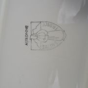 6 asparagus plates in salins earthenware bubble model Auxonne diam 23 cm