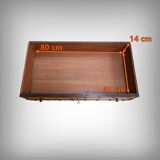 Armoire à Glace en Pitchpin esprit Bambou, Art Nouveau – Début XXème