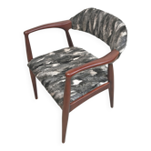 Fauteuil Mid Century Modern en peau d'agneau, années 1960