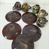 Gaston Gaubier ceramic cups and saucers