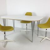 Danish Extendable Elliptical Dining Table by Haslev No 04, White