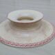 Cake dish on foot in iron earth of Gien model Pink hawthorn
