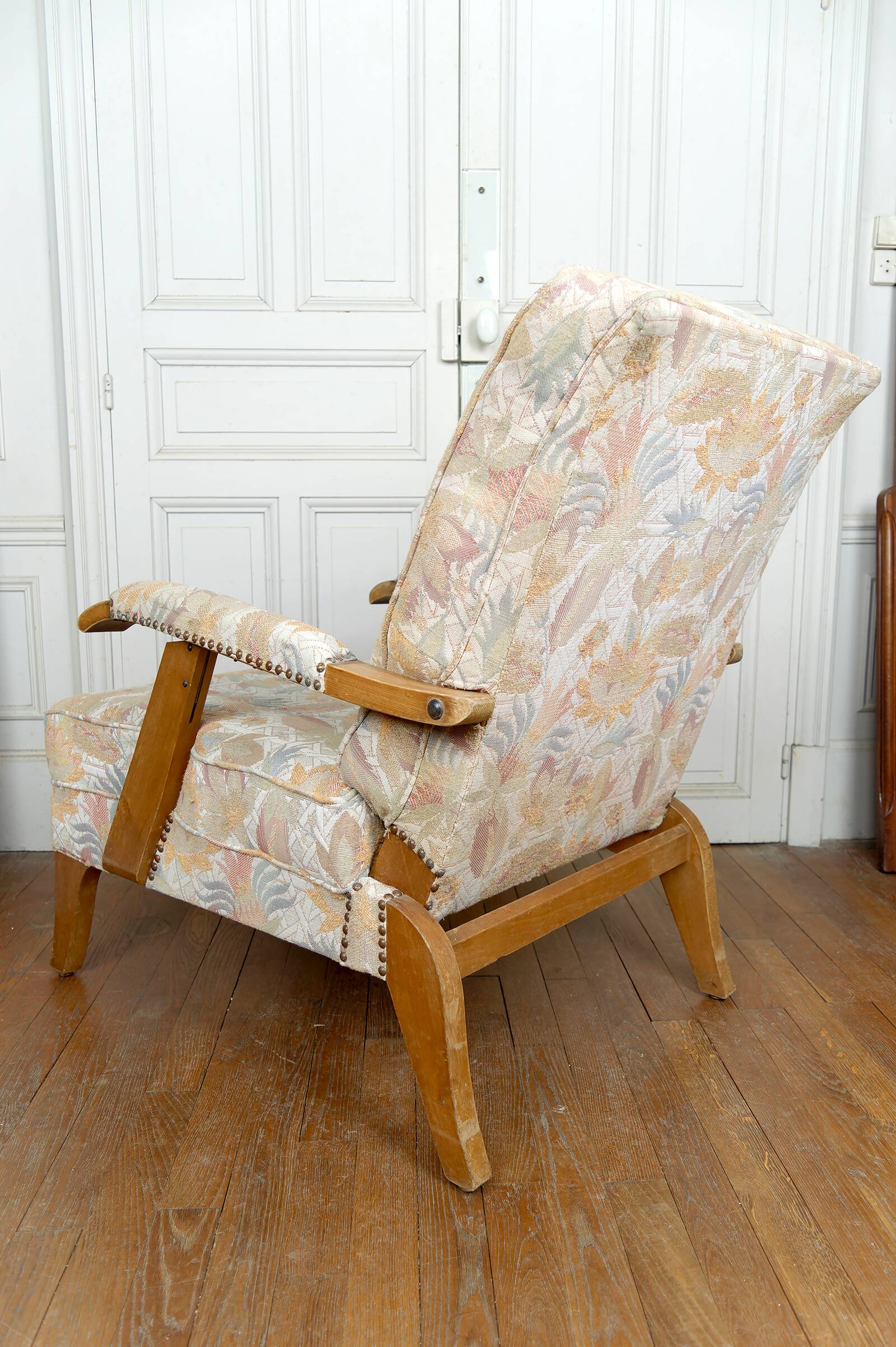 Paire d'Importants Fauteuils Réglables, Design Français, Circa 1950