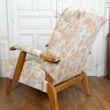 Pair of Important Adjustable Armchairs, French Design, Circa 1950
