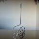 Scandinavian candlestick in chrome metal 1970