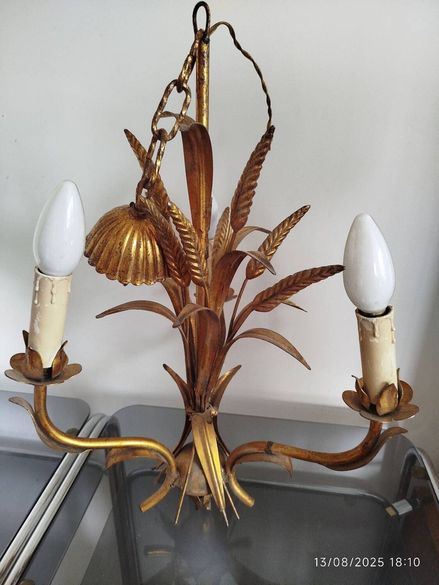 Lustre italien doré – Années 60/70