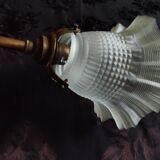 Swan neck and tulip glass wall light, porcelain lamp