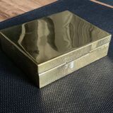 Boite à cigare en laiton vintage