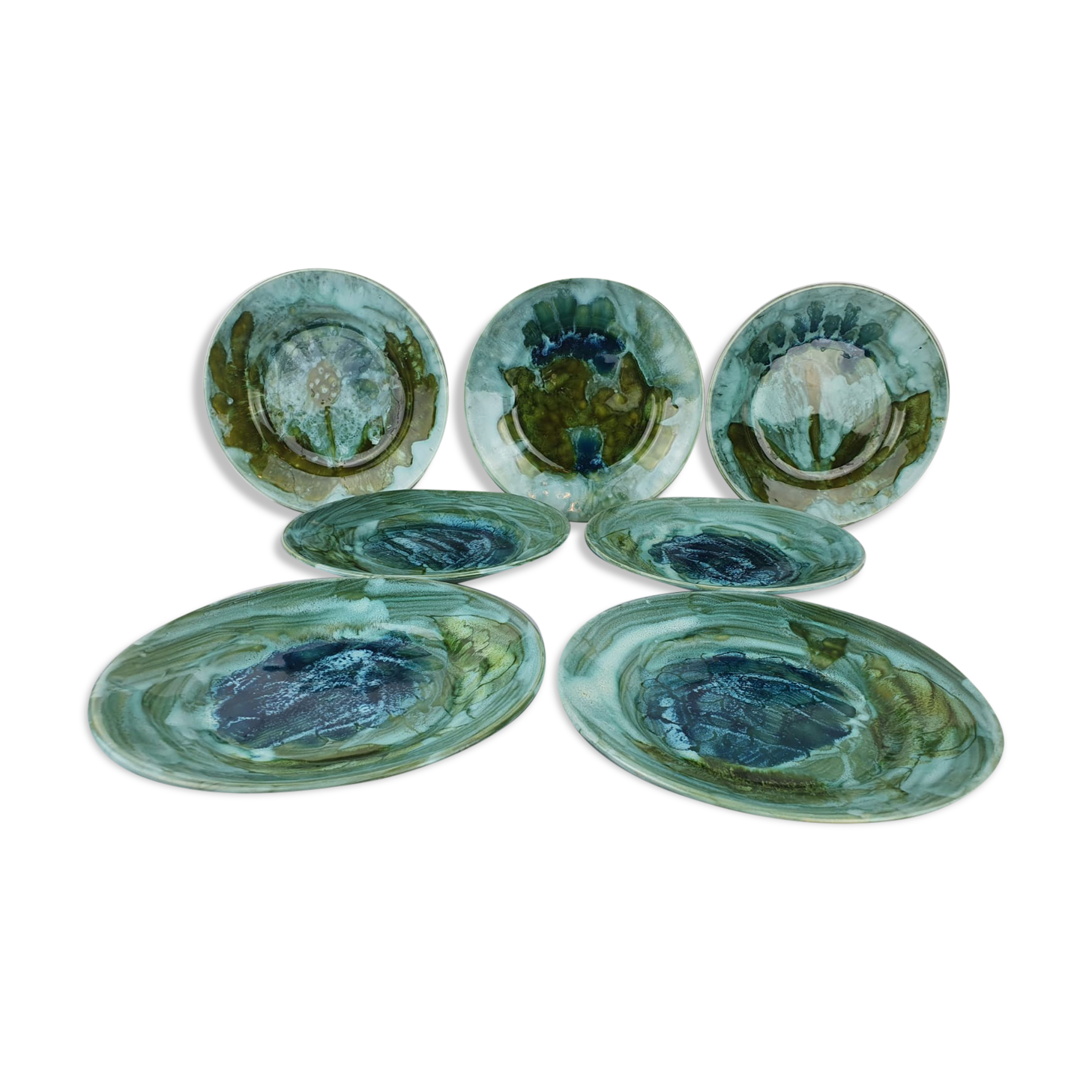 Series of 7 assietes by Alice Colonieu