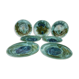 Series of 7 assietes by Alice Colonieu