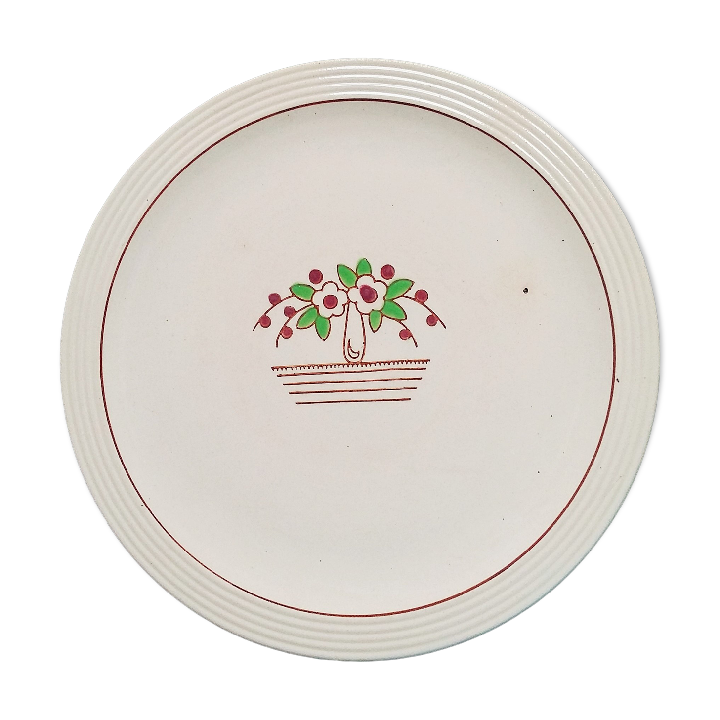 Longwy Art Deco round dish