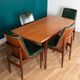 Retro Teak 1960s Elliots Of Newbury Mid Century Extending Dining Table & 6 Chairs