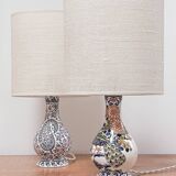 Paire lampes faïence de Gien