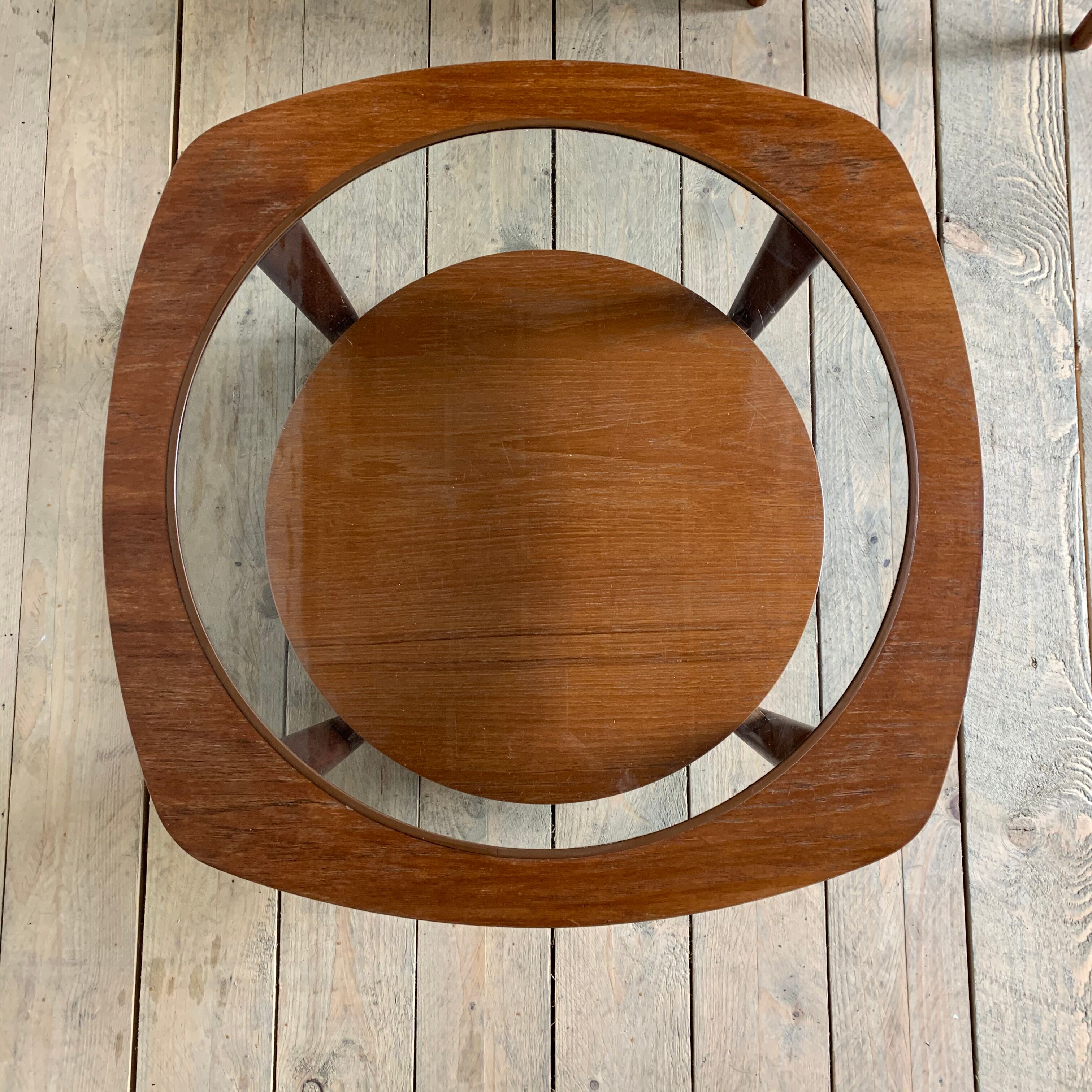 Square coffee table teak magazine, scandinavian style