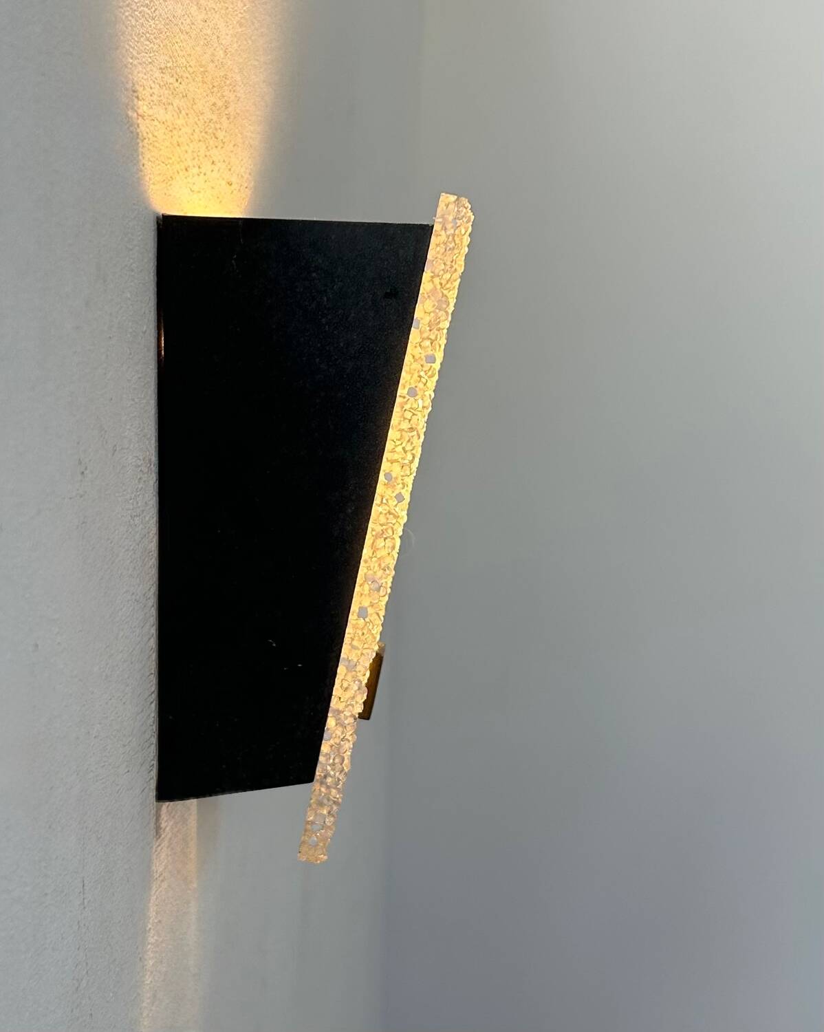 Vintage wall light, brass and Perspex, France 1960