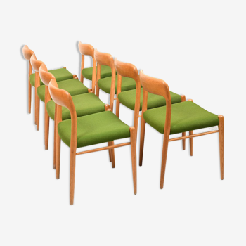 Set of 8 Danish Dining Chairs by Niels Otto Møller Model No.75