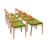 Set of 8 Danish Dining Chairs by Niels Otto Møller Model No.75