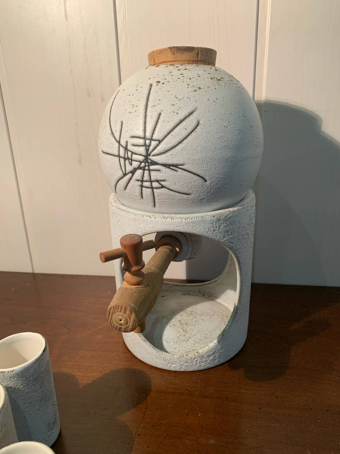 Vallauris Ceramic Fountain by Henri Cimal Vintage Circa 1960