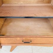 Oak storage unit, splayed legs circa 1950s