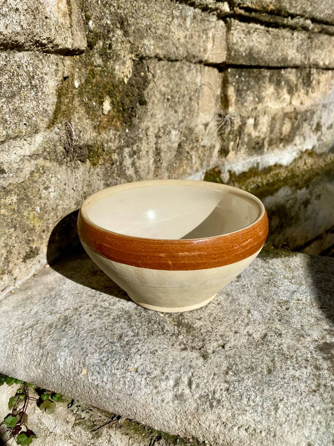 Antique stoneware salad bowls
