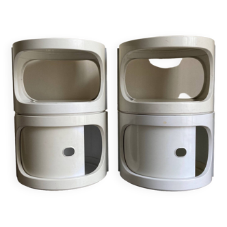 Pair of space age bedside tables Prisunic Marc Held 1970