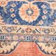Orange & blue oriental turkish vintage rug