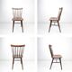 Chaise vintage en bois avec dossier à barreaux, style classique rustique 60