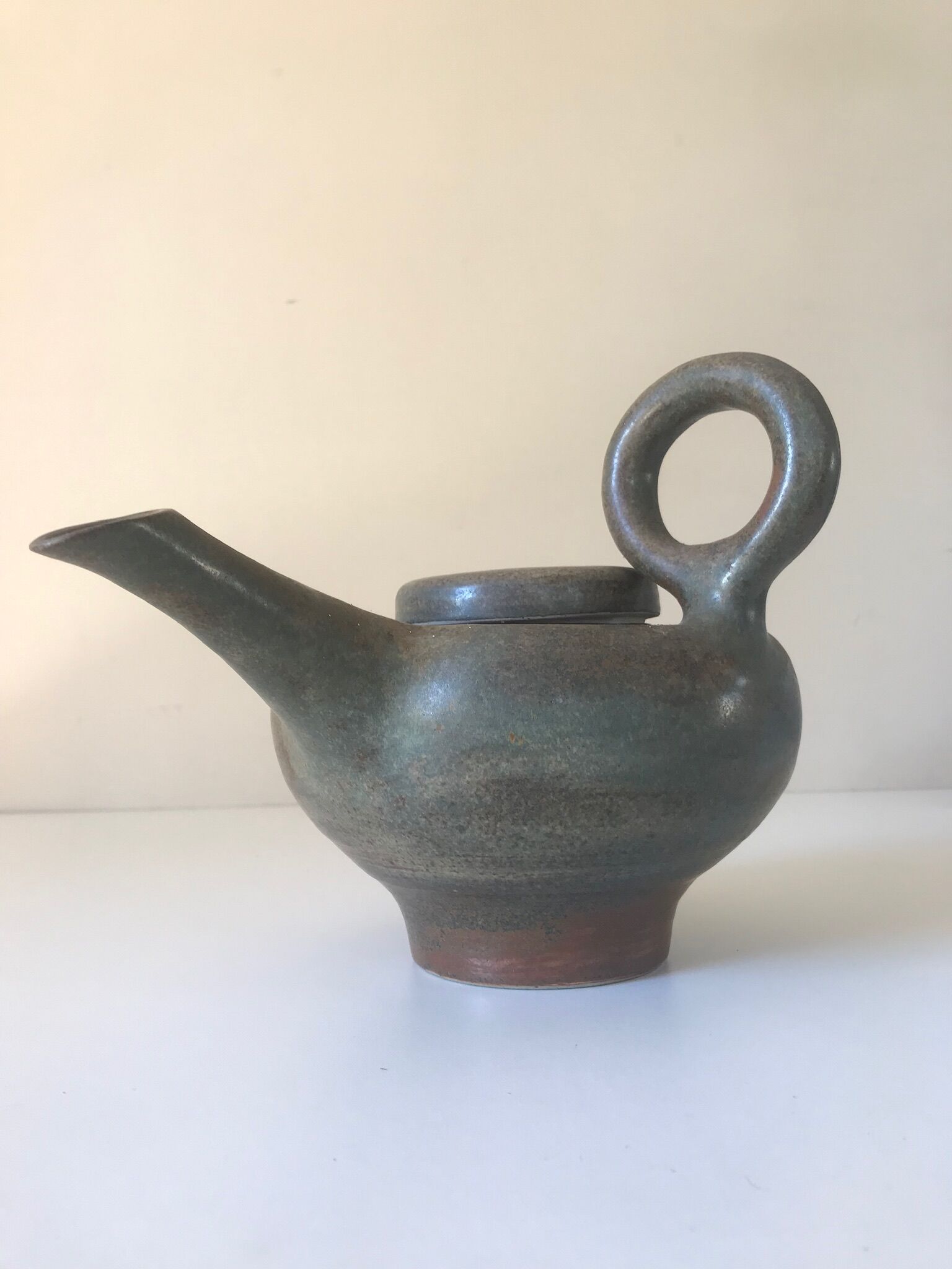 Vintage sandstone teapot by Jacques lacheny