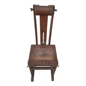 Rare antique physiotherapy chair in oak