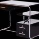 Bauhaus Writing Desk in Chrome, Steel and Wood, Germany, 1930s