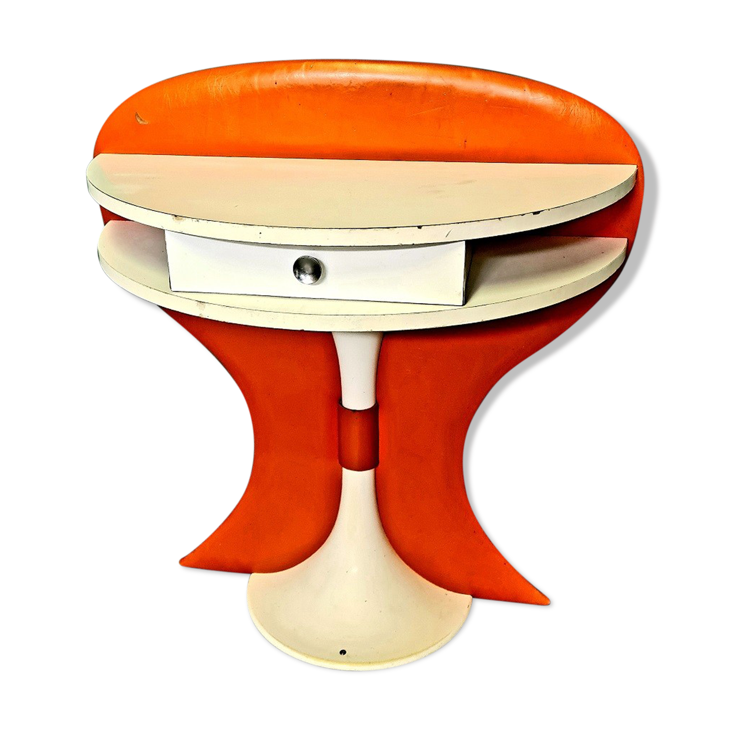 French retro wall console with drawer