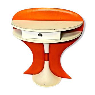 French retro wall console with drawer