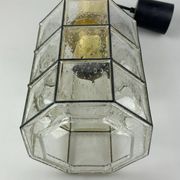Suspension des années 60 70 Glashütte Limburg Allemagne verre et laiton Space Age