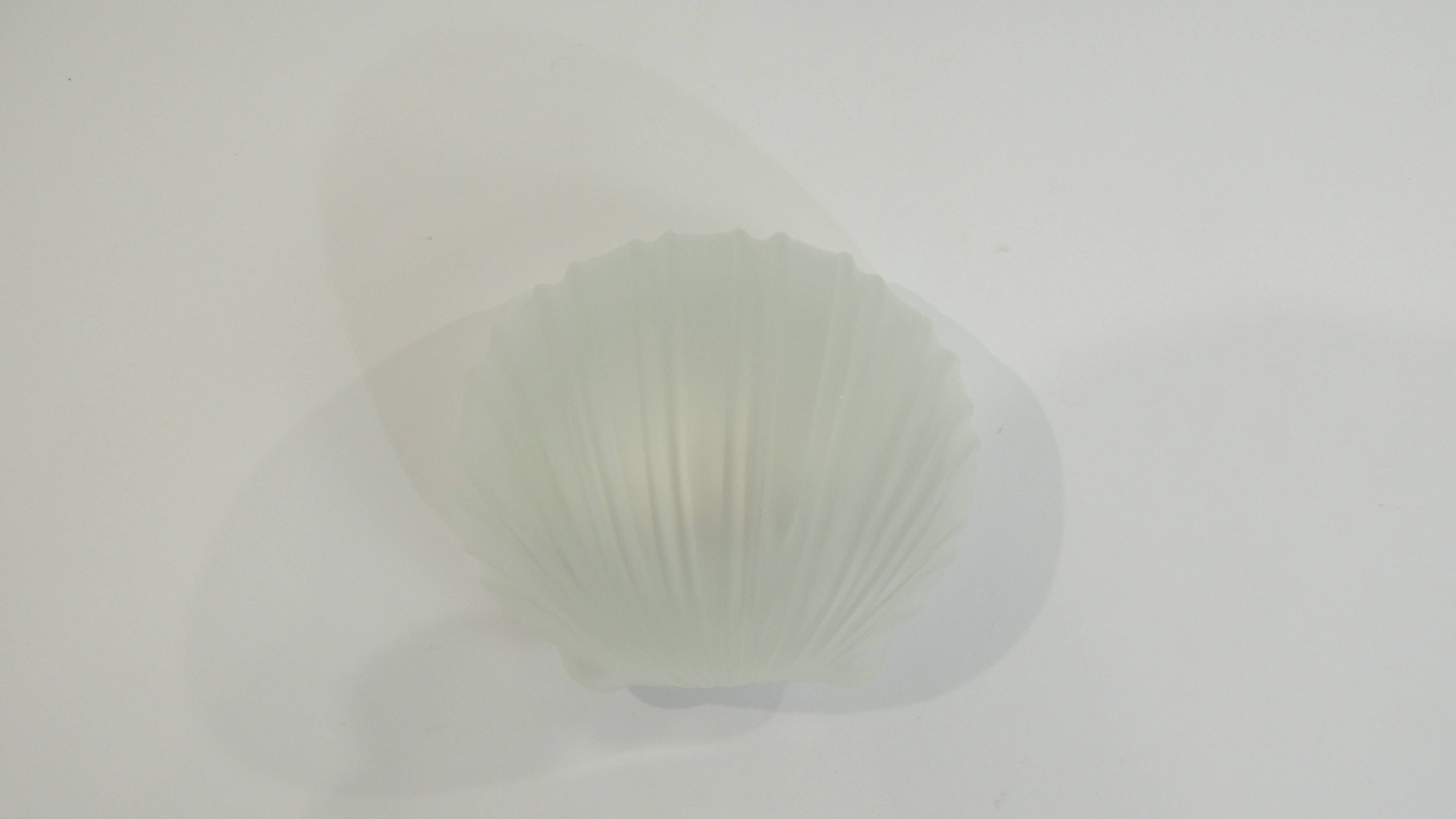Vintage white opaline glass shell wall light – Ann wall lamp