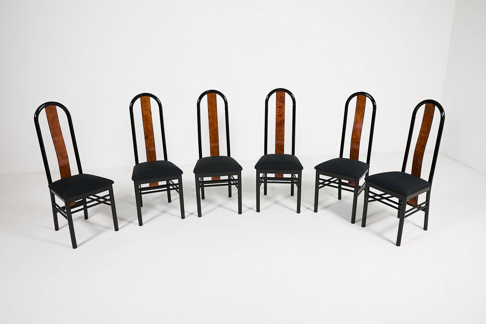 Ensemble de 6 chaises vintage de GDM, Italie, années 1980