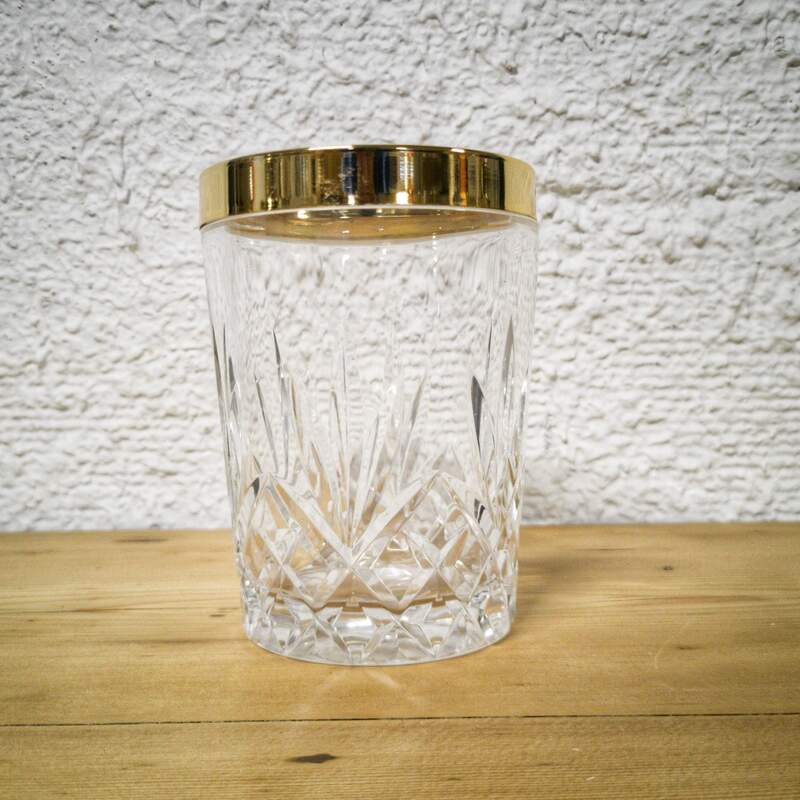 Golden crystal ice bucket