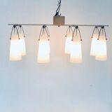 Italian glass and brass chandelier, Italy, 1950s