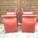 Pair of leather armchairs 1970