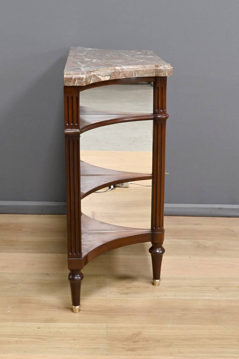 Small Mahogany Serving Cabinet, Louis XVI Style – 19th Century