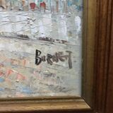 The Moulin Rouge seen from Boulevard Clichy Oil on canvas signed Burnett