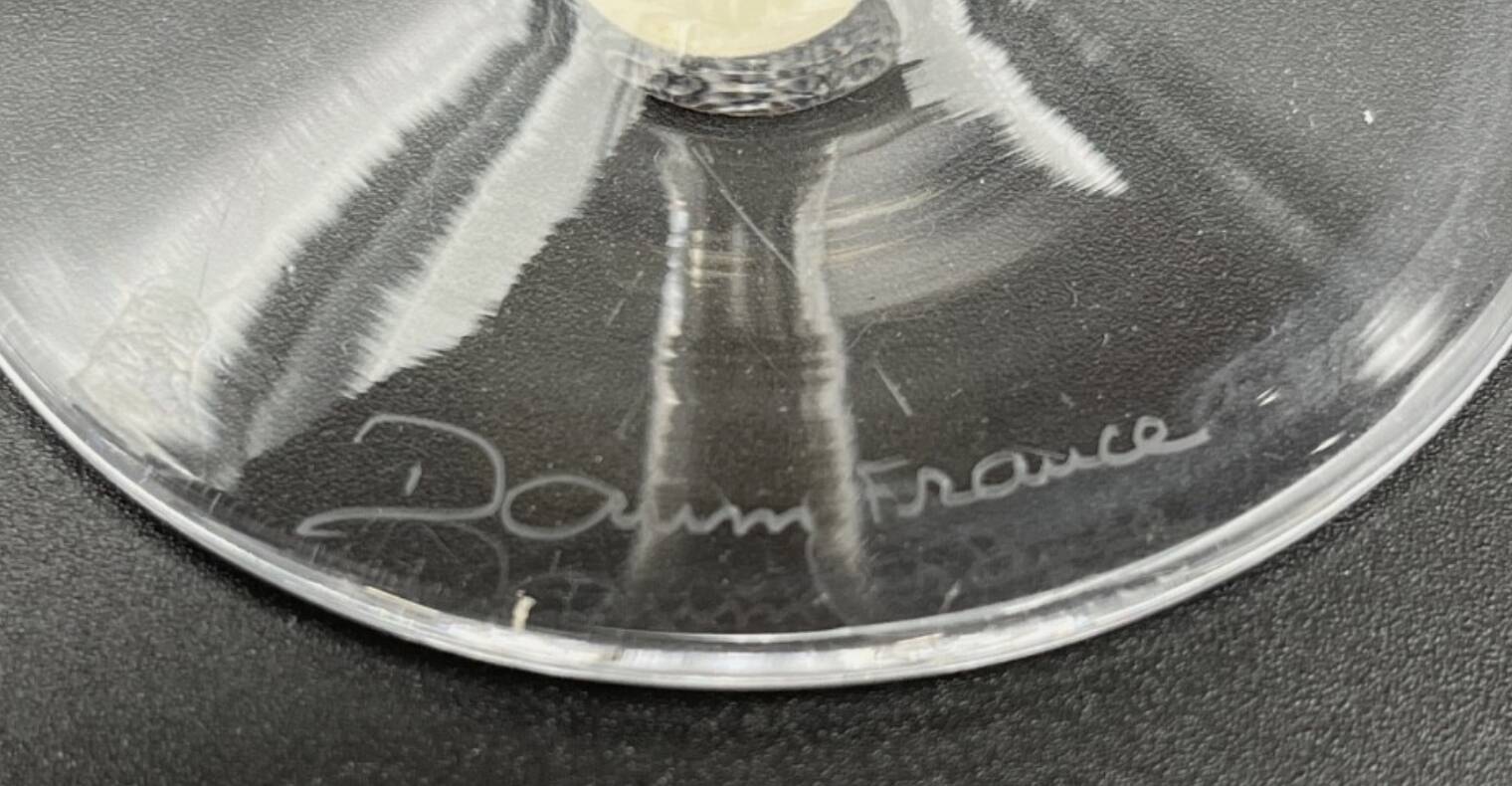 Vase signé Daum France – cristal clair