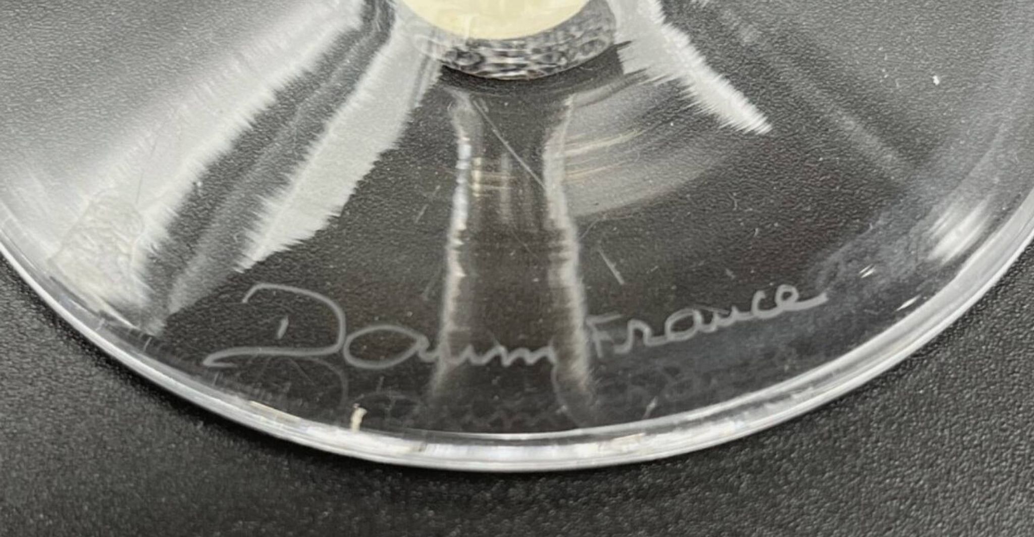 Vase signed Daum France – clear crystal
